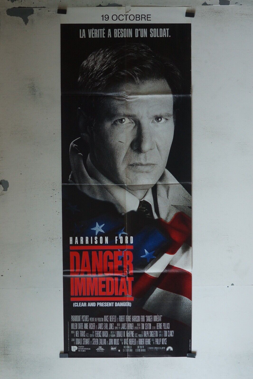 DANGER IMMÉDIAT POSTER ORIGINAL 60x160 HARRISON FORD