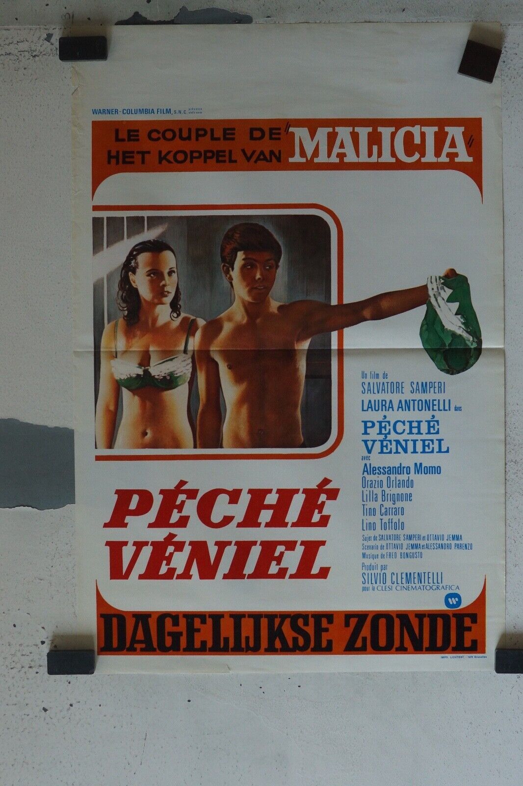 PÉCHÉ VÉNIEL ORIGINAL MOVIE POSTER 55X37 ALESSANDRO MOMO