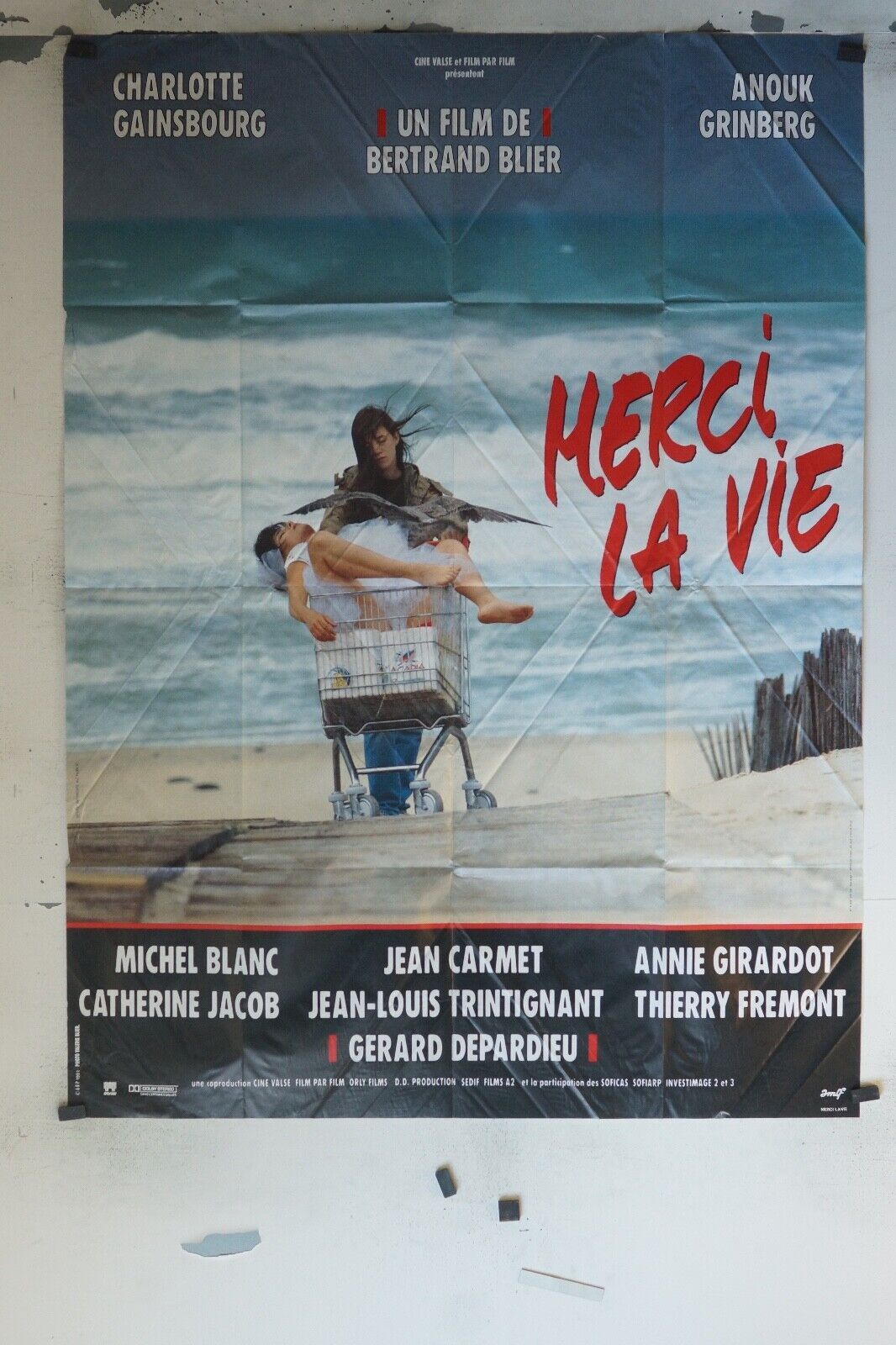 MERCI LA VIE MOVIE POSTER ORIGINAL (120x160) CHARLOTTE GAINSBOURG