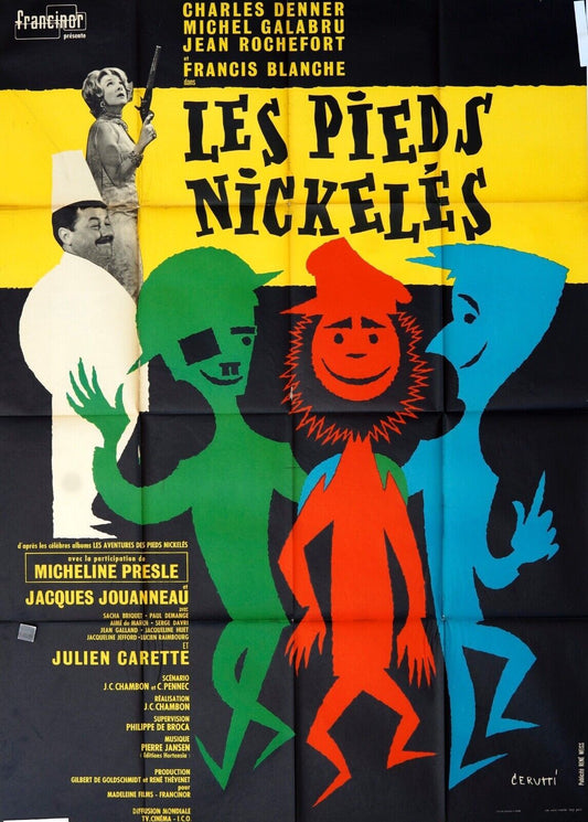LES PIEDS NICKELÉS MOVIE POSTER ORIGINAL 120x160 CHARLES DENNER