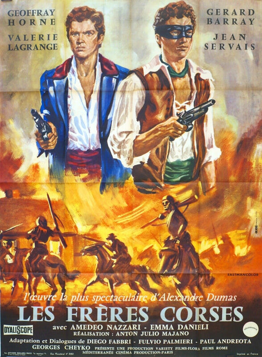 LES FRÈRES CORSES MOVIE POSTER ORIGINAL (120X160) GEOFFRAY HORNE
