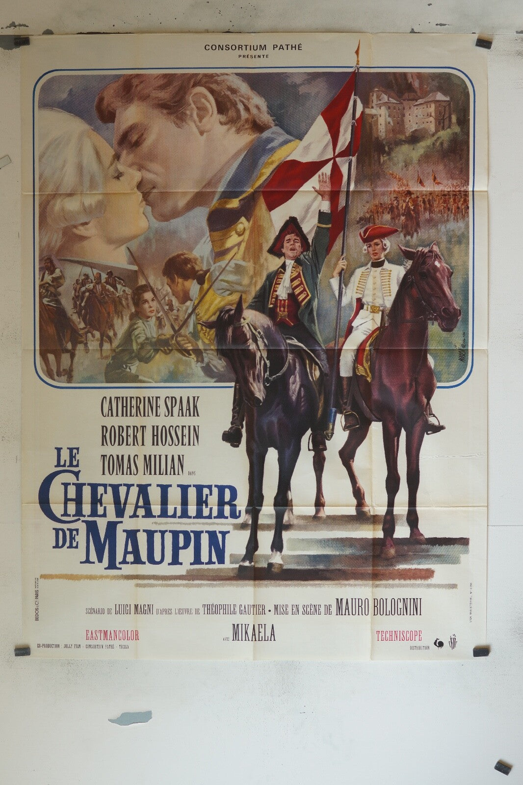 LE CHEVALIER DE MAUPIN ORIGINAL 120x160 CATHERINE SPAAK- ROBERT HOSSEIN