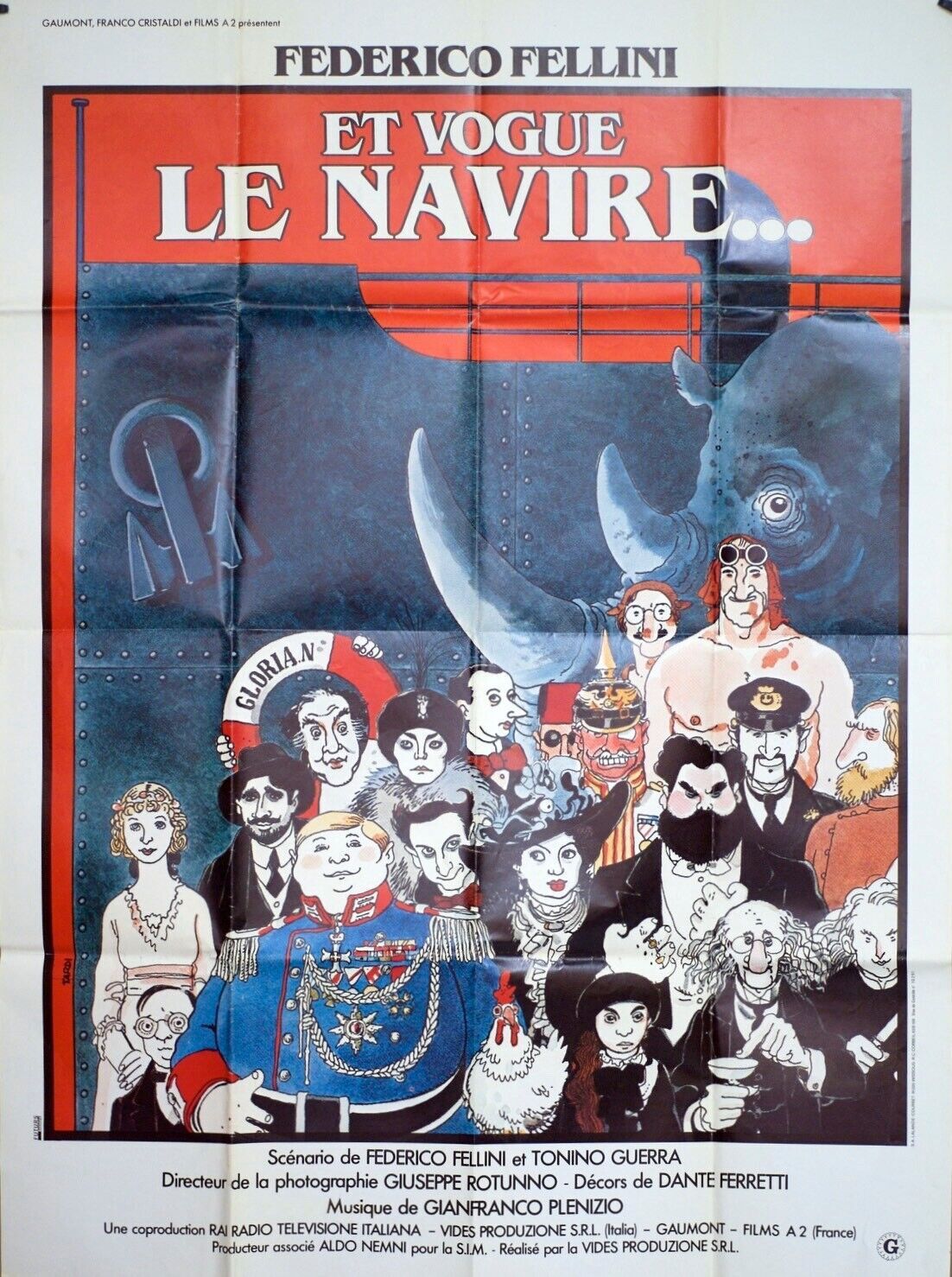 ET VOGUE LE NAVIRE MOVIE POSTER ORIGINAL 120x160 FREDERICO  FELLINI