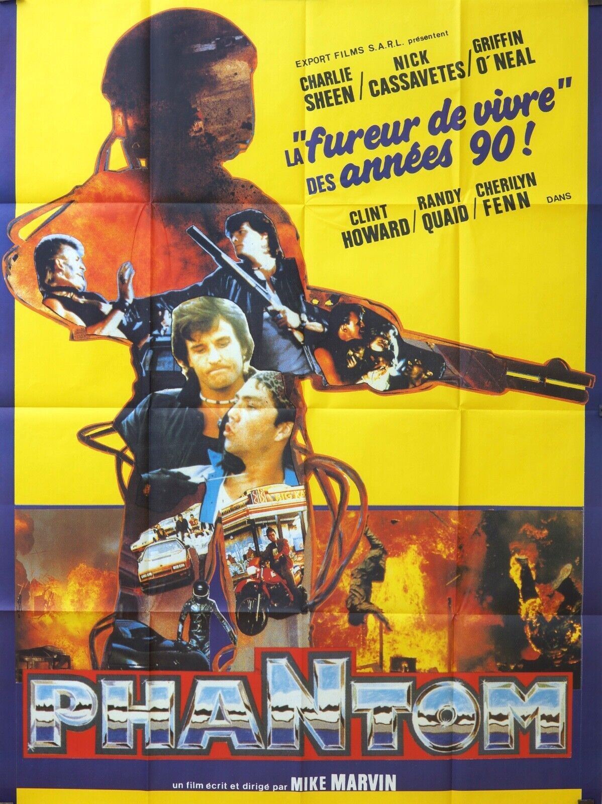 PHANTOM MOVIE POSTER ORIGINAL (120x160) CHARLIE SHEEN