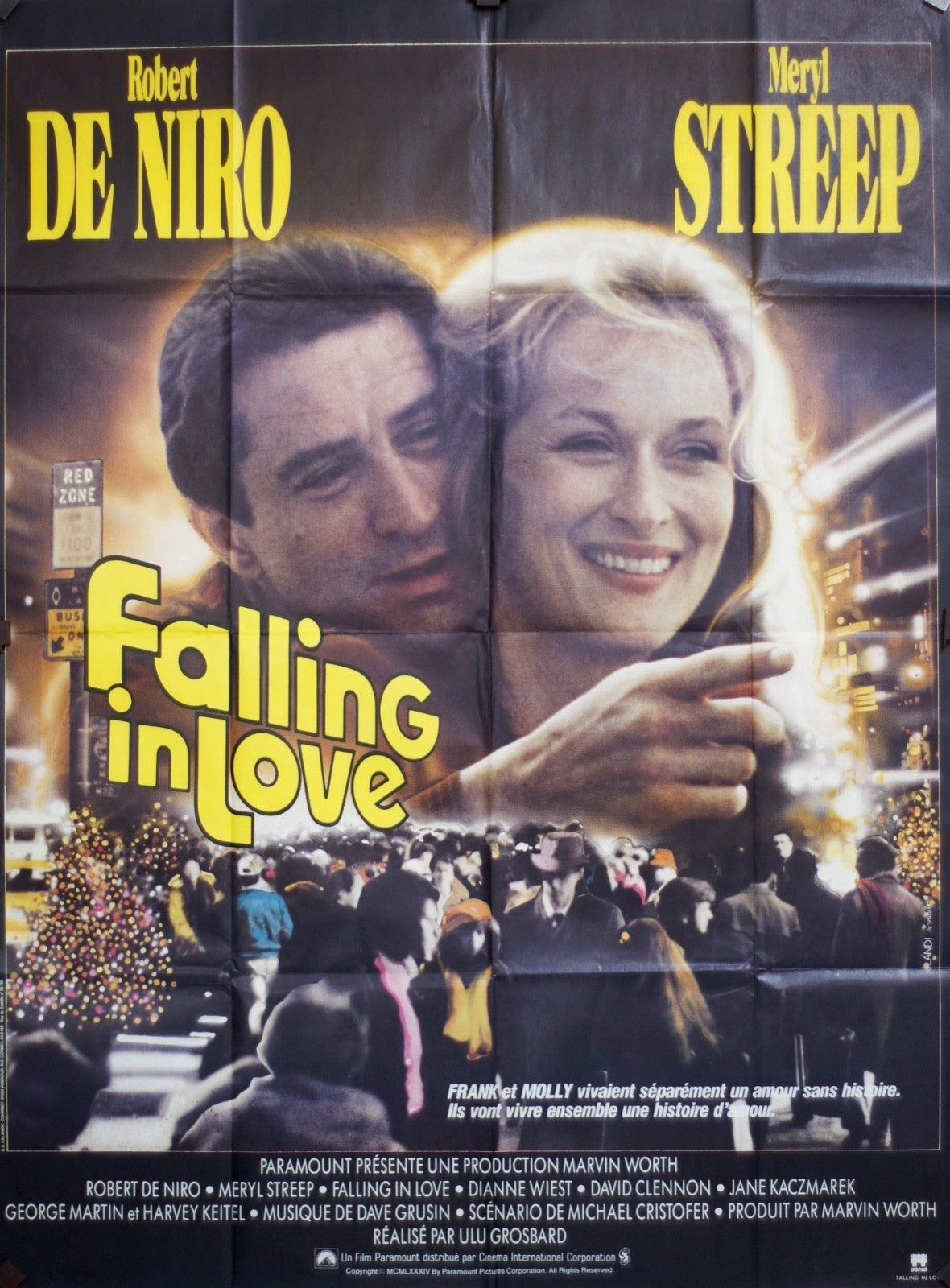 FALLING IN LOVE ROBERT DE NIRO MOVIE POSTER ORIGINAL 120x160