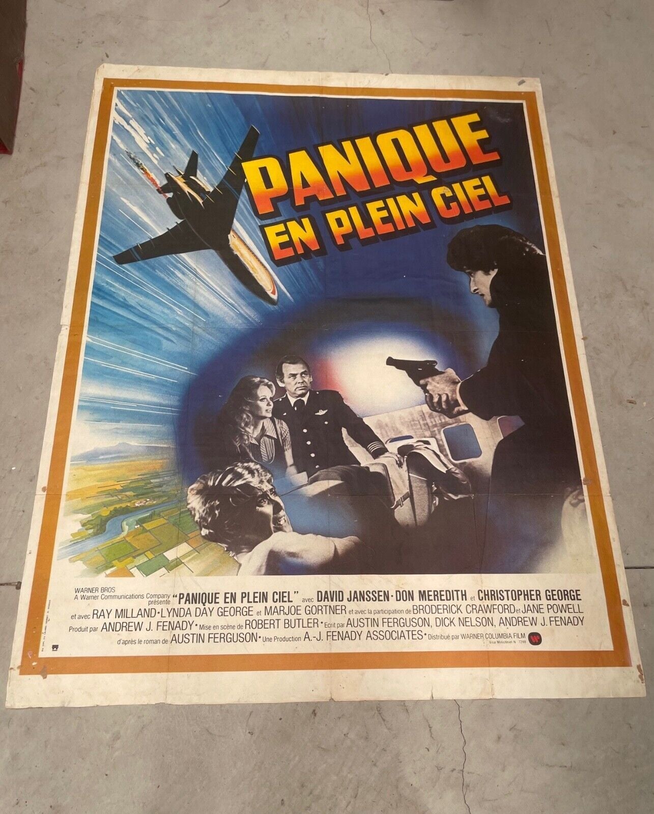 PANIQUE EN PLEIN CIEL ORIGINAL 120x160 DAVID JANSSEN