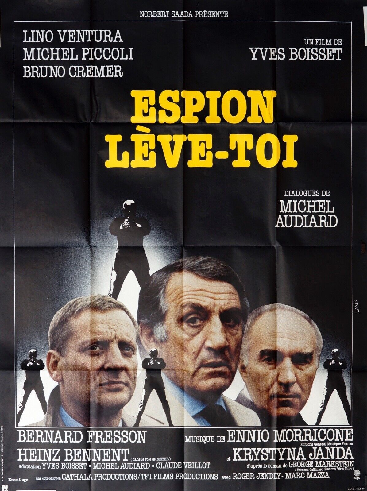 ESPION LÈVE-TOI MOVIE POSTER ORIGINAL 120x160 LINO VENTURA