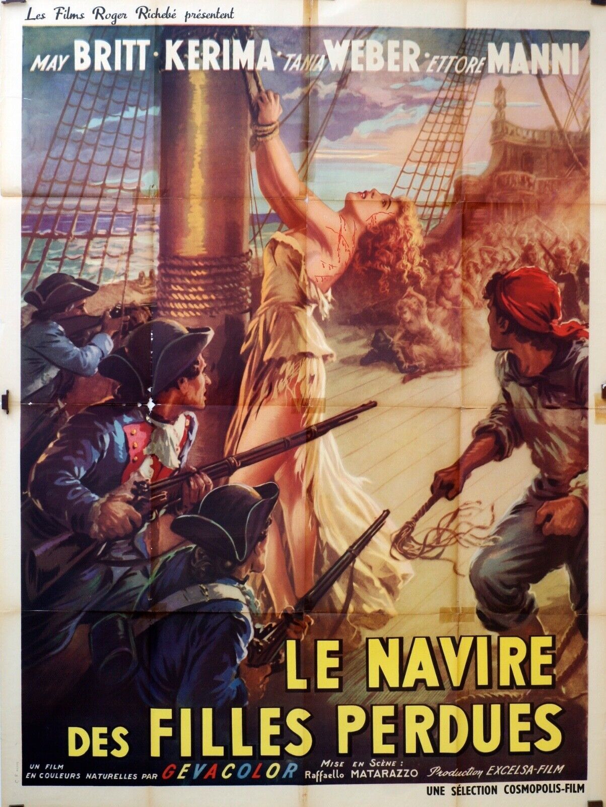 LE NAVIRE DES FILLES PERDUES MOVIE POSTER ORIGINAL 120x160 MAY BRITT