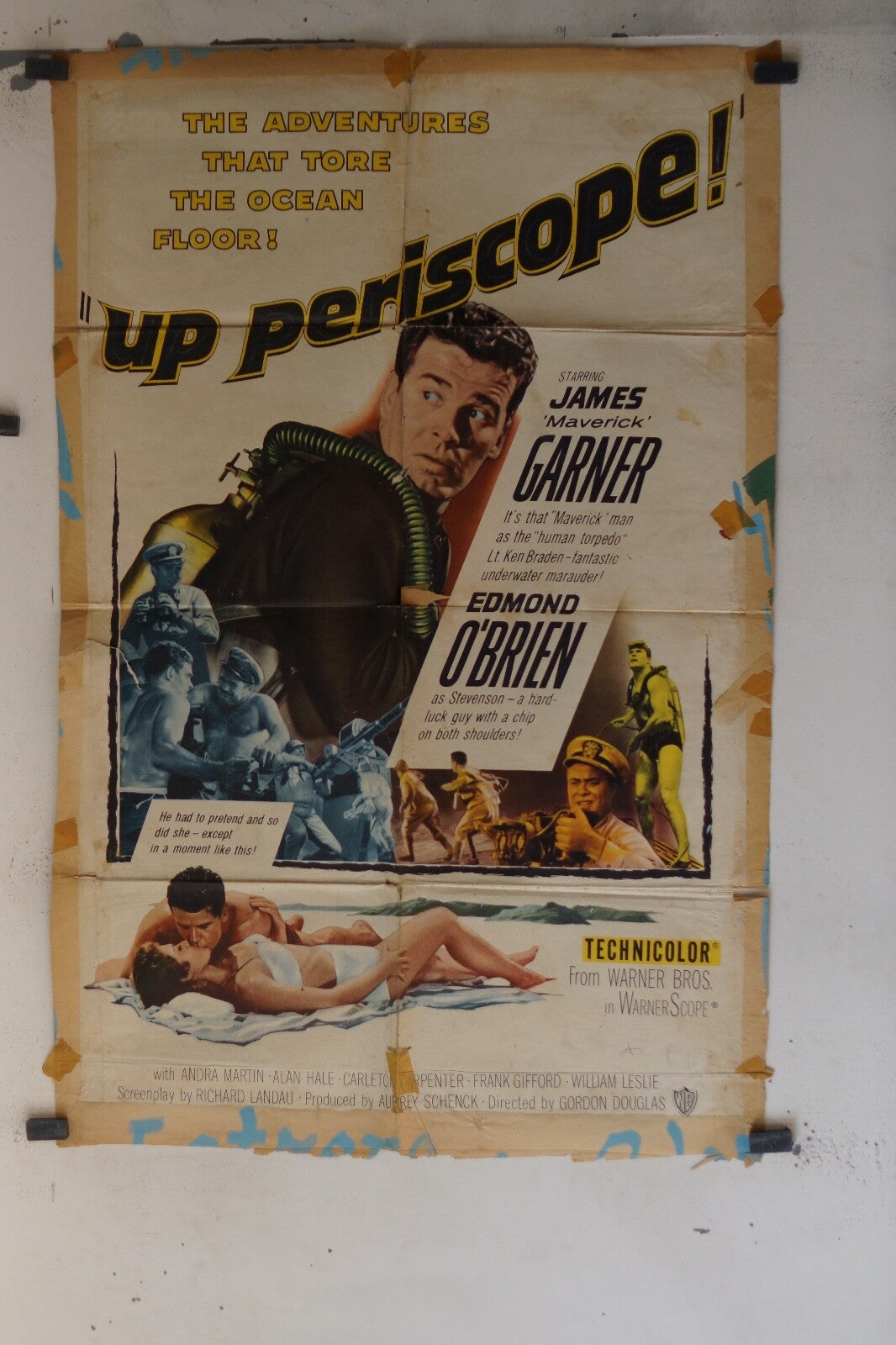 UP PERISCOPE (70X100)ORIGINAL MOVIE POSTER JAMES GARNER – EDMOND O’BRIEN