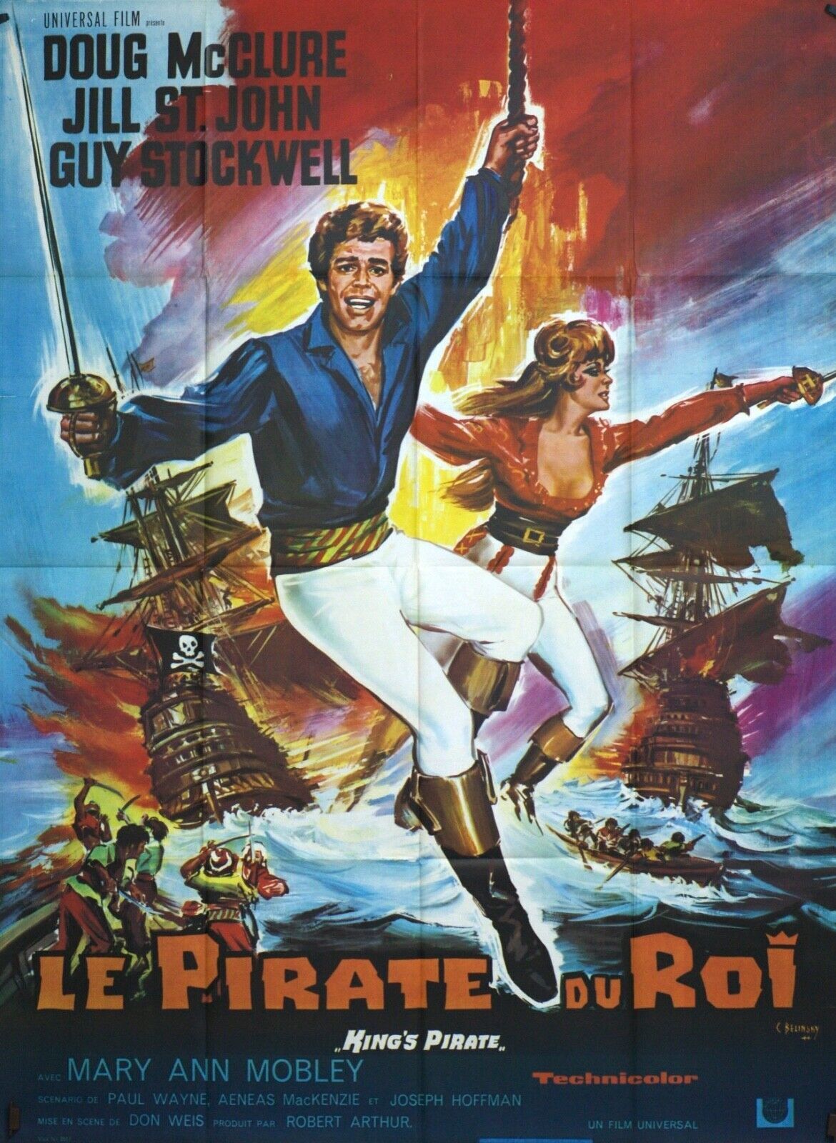 LE PIRATE DU ROI MOVIE POSTER ORIGINAL 120x160 EVELYNE SCOTT