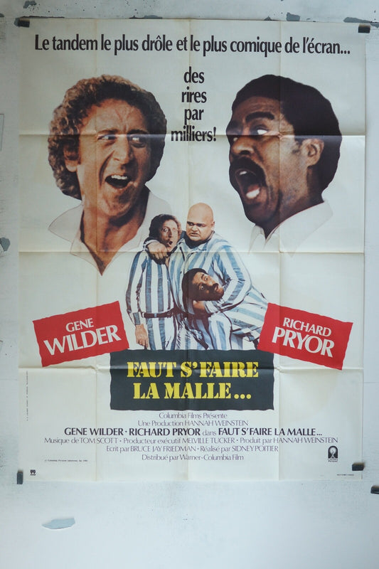 FAUT S’FAIRE LA MALLE MOVIE POSTER ORIGINAL 120x160 GENE WILDER