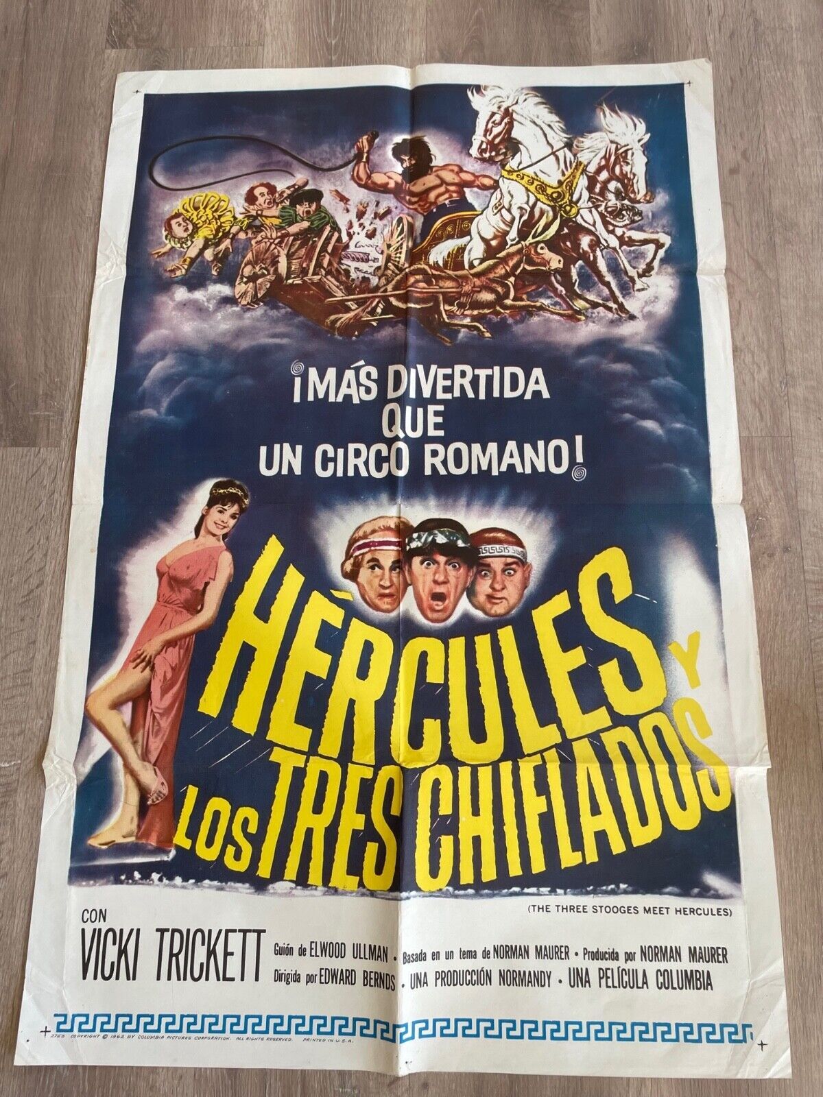 HERCULES Y LOS TRES CHIFLADOS 70X100 original DANIEL TINAYRE