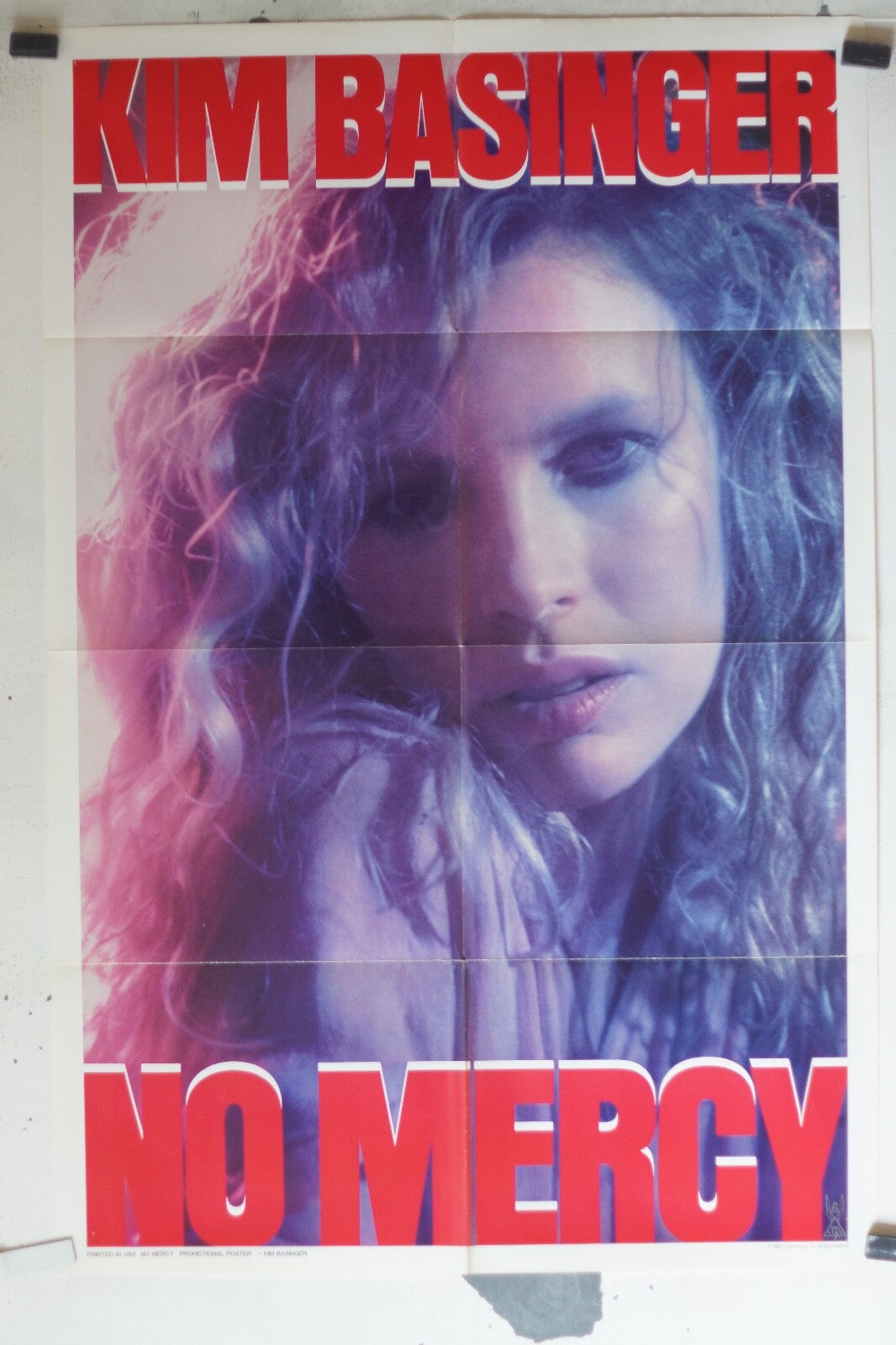 NO MERCY ORIGINAL MOVIE POSTER 69x103 Richard Gere , Kim Basinger