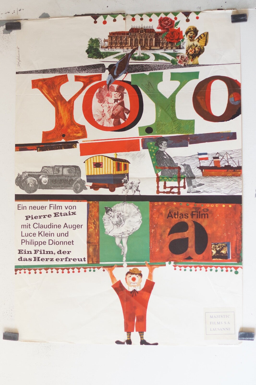 YOYO 70x100 ORIGINAL MOVIE POSTER CLAUDINE AUGER, LUCE KLEIN