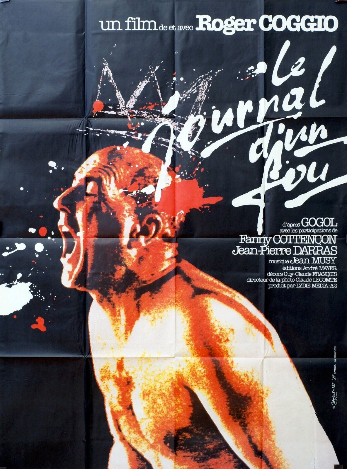 LE JOURNAL D’UN FOU MOVIE POSTER ORIGINAL 120x160  ROGER COGGIO