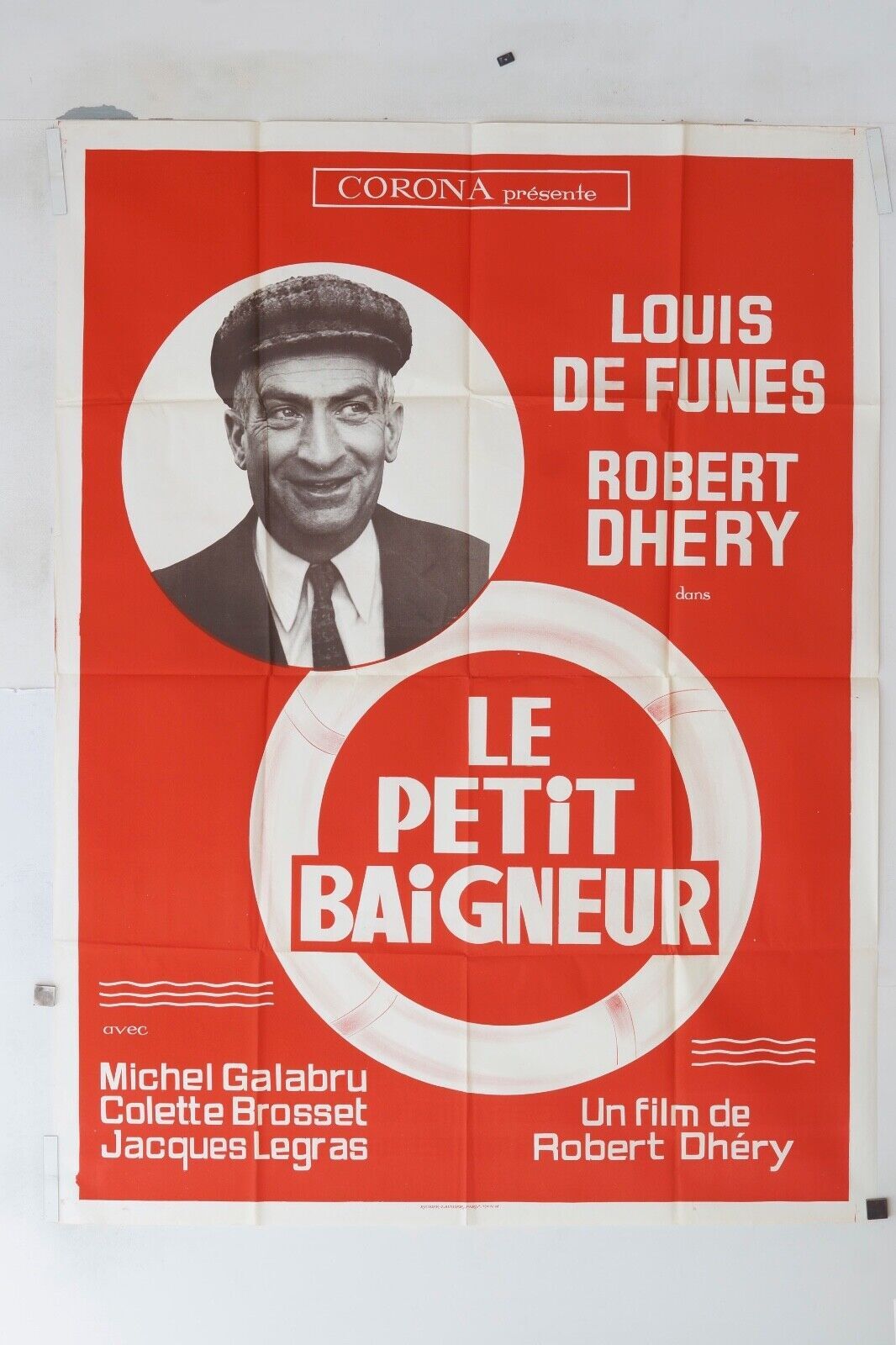 LE PETIT BAIGNEUR ORIGINAL MOVIE POSTER 120x160 LOUIS DE FUNÈS