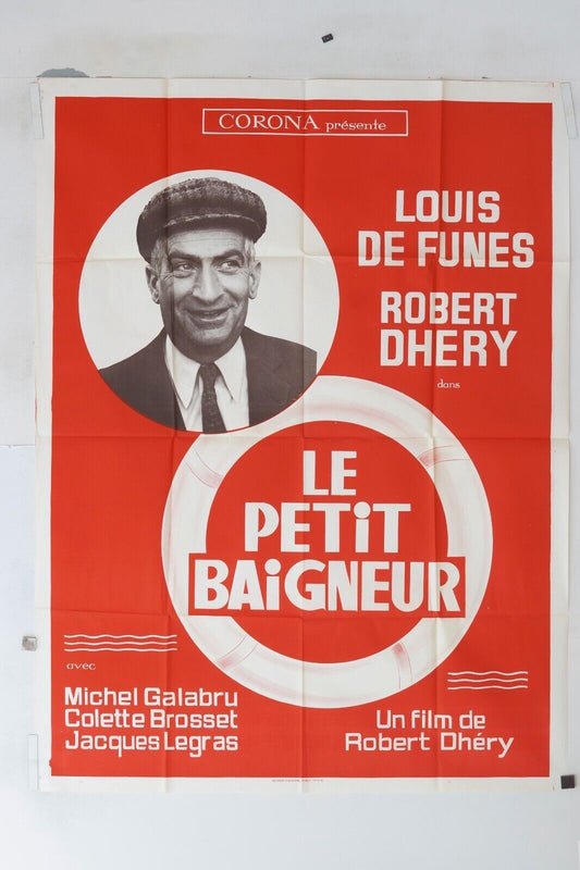 LE PETIT BAIGNEUR ORIGINAL MOVIE POSTER 120x160 LOUIS DE FUNÈS