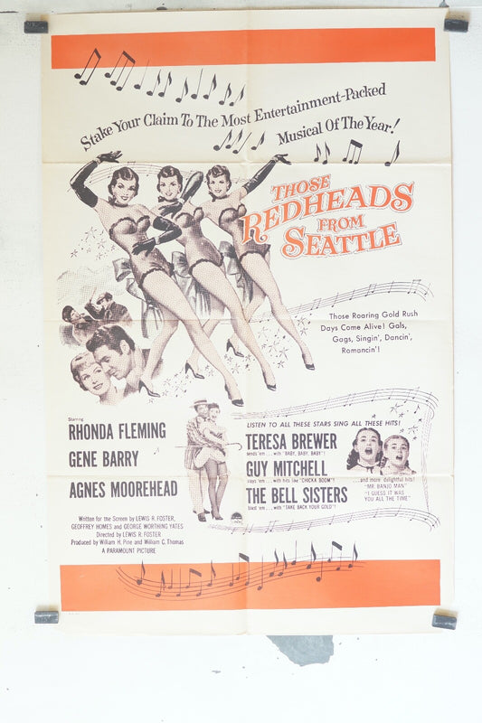 THOSE REDHEADS FROM SEATLE (1953) 80x100 RHONDA FLEMING, AGNES MOOREHEAD