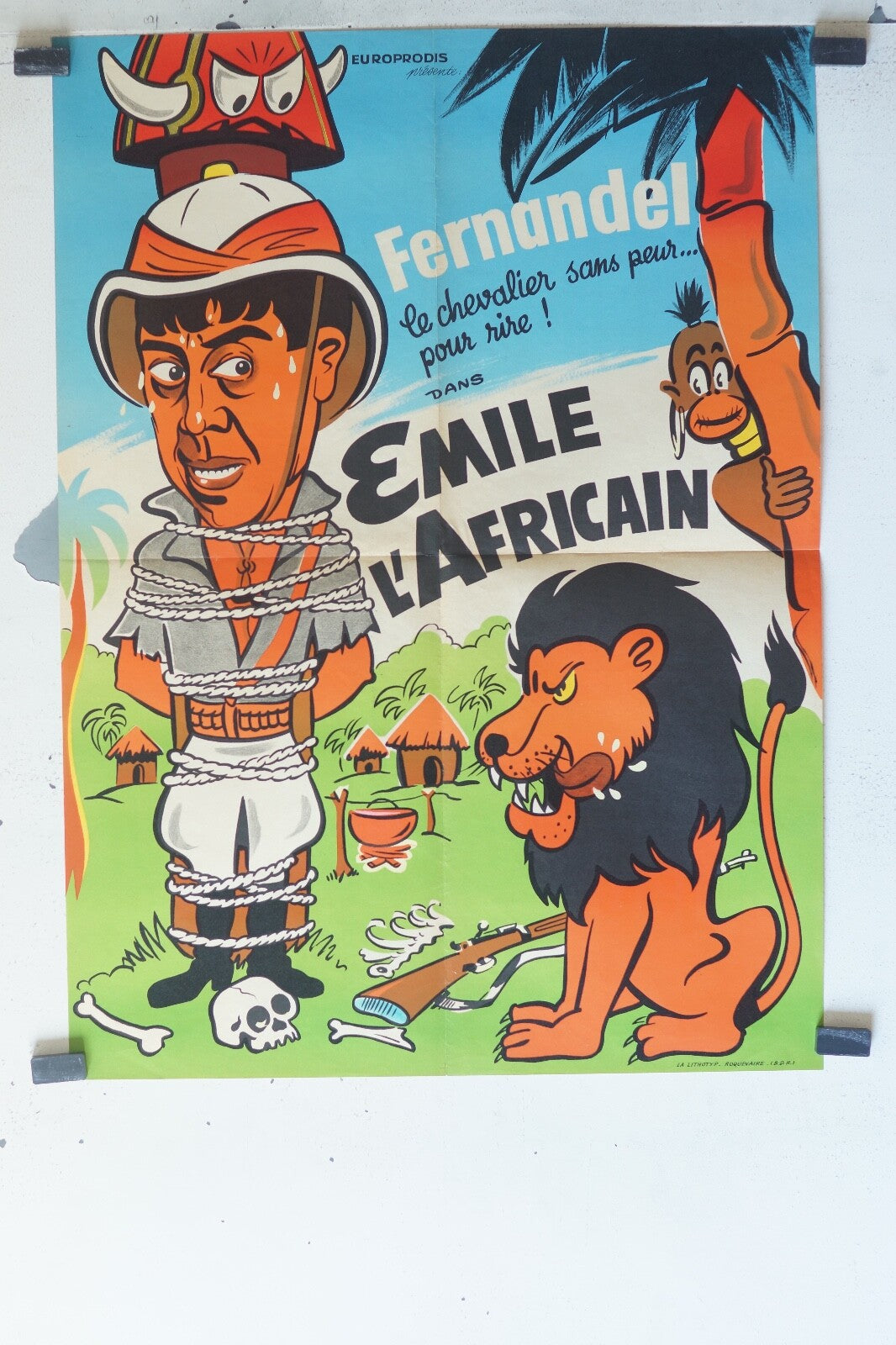 EMILE L’AFRICAIN MOVIE POSTER ORIGINAL (60X80) Fernandel 
