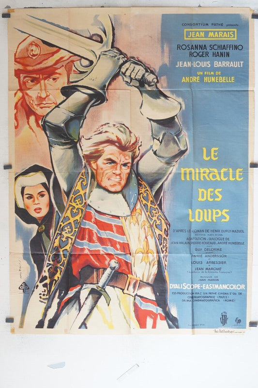 MIRACLE DES LOUPS (LE) MOVIE POSTER ORIGINAL ORIGINAL 120x160, Jean Marais