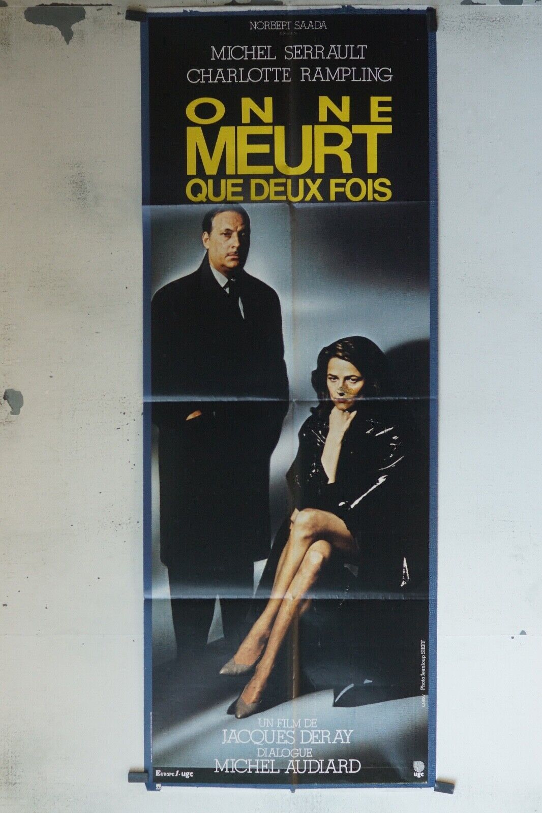 ON NE MEURT QUE DEUX FOIS  (60x160) MOVIE POSTER ORIGINAL THIERRY LHERMITTE