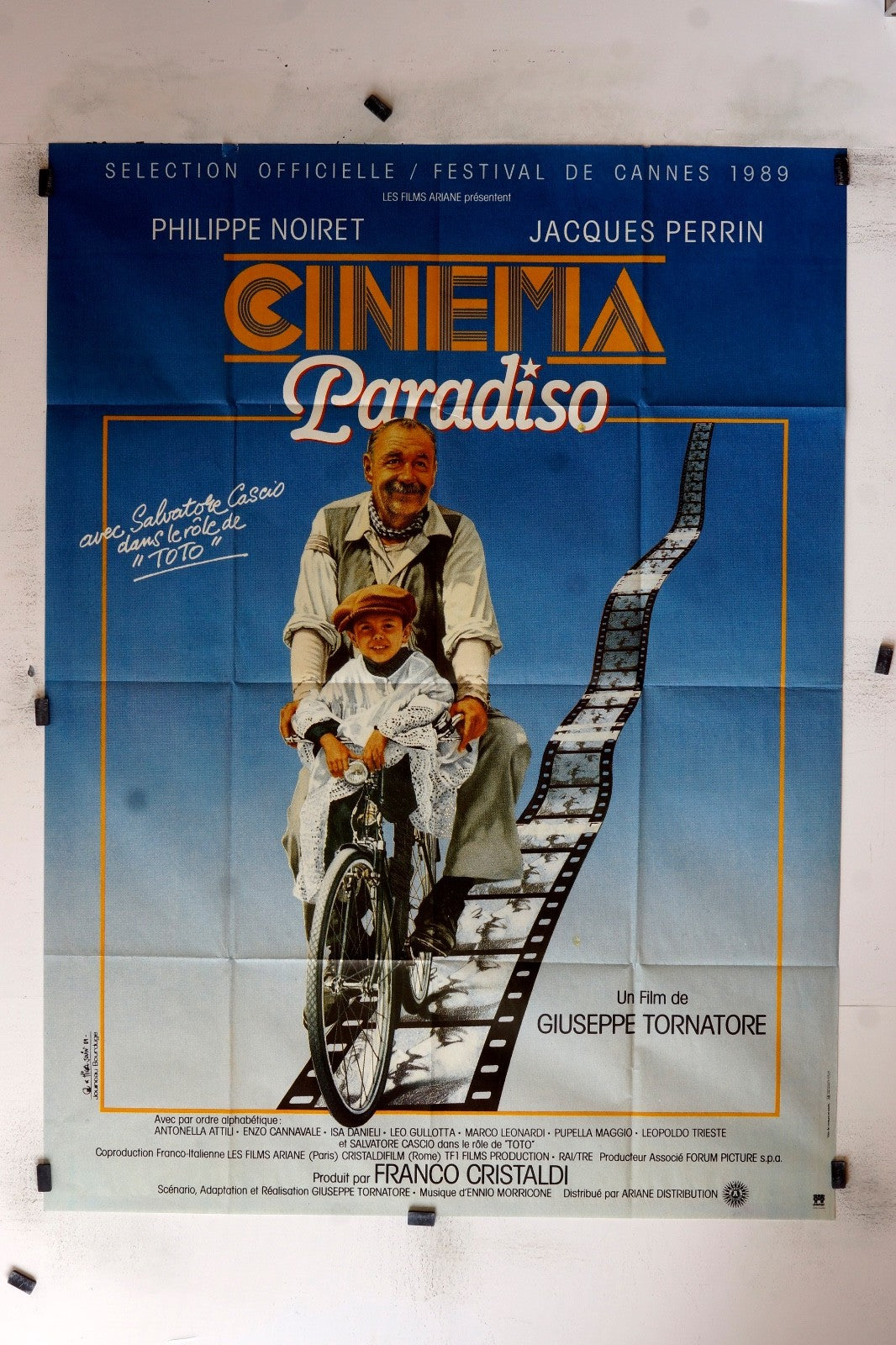CINÉMA PARADISO PHILIPPE NOIRET ORIGINAL MOVIE POSTER 120x160