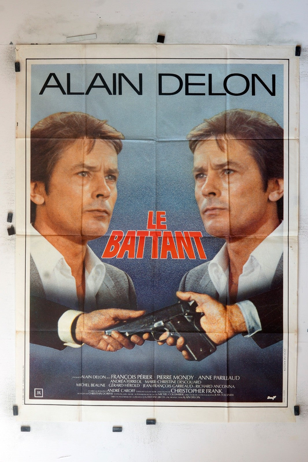 LE BATTANT  ALAIN DELON MOVIE POSTER ORIGINAL (120x160)