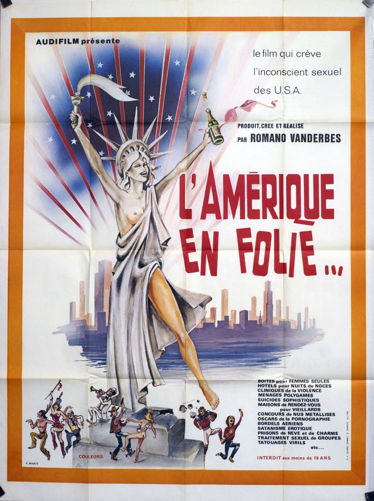 L’AMÉRIQUE EN FOLIE ROMANO VANDERBES movie poster ORIGINAL 120x160