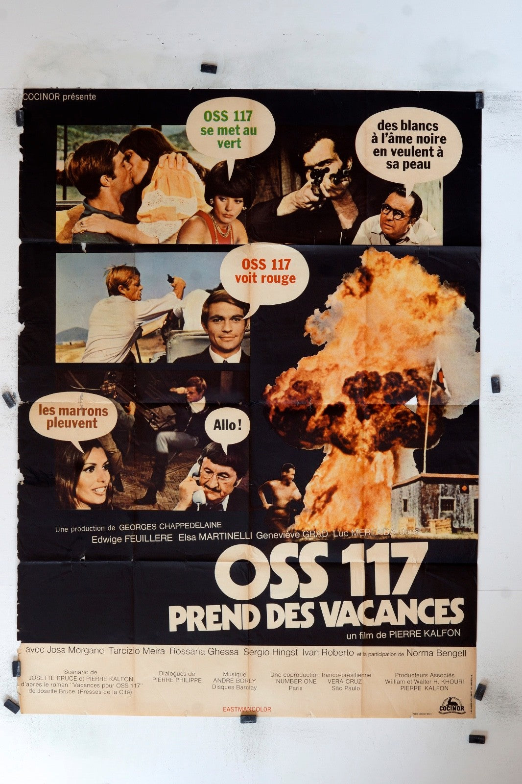 OSS 117 PREND DES VACANCES PIERRE KALFON MOVIE POSTER ORIGINAL (120X160)