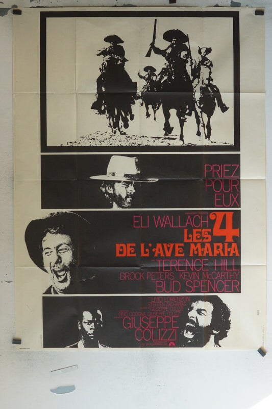 LES 4 DE L’AVE MARIA MOVIE POSTER ORIGINAL 120x160 ELI WALLACH