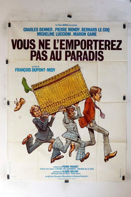 VOUS NE L’EMPORTEREZ PAS AU PARADIS CHARLES DENNER 120x160 ORIGINAL MOVIE POSTER