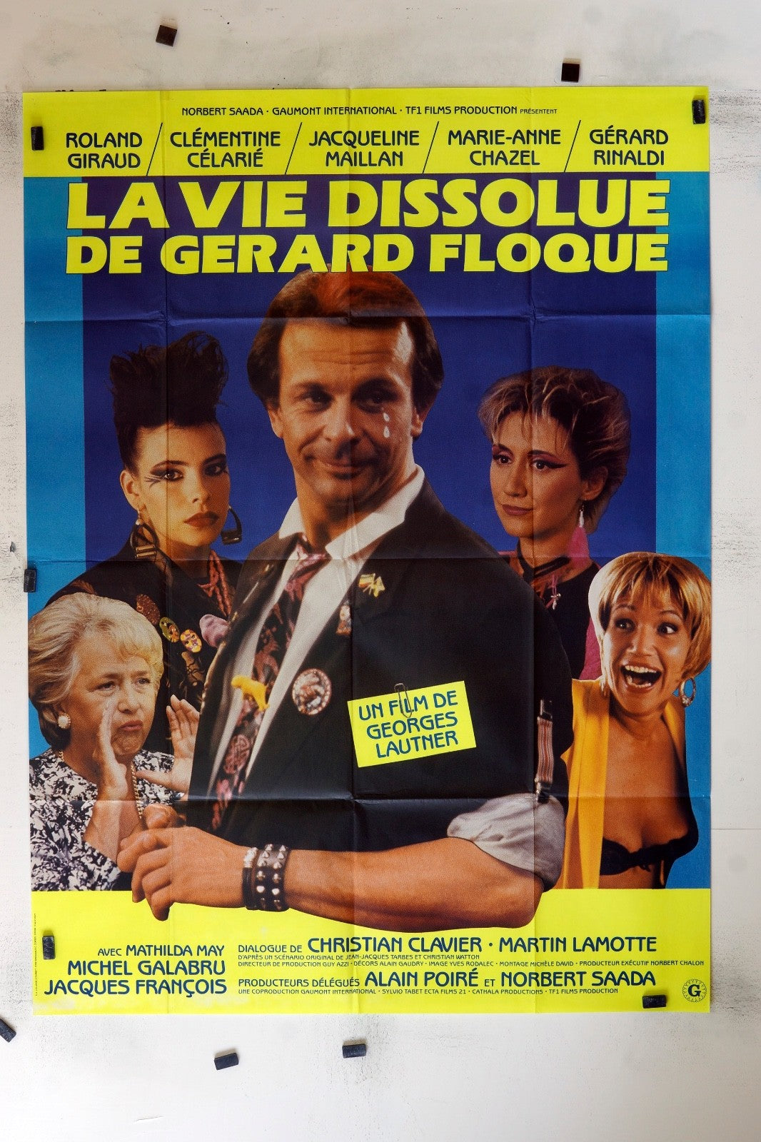 LA VIE DISSOLUE DE GERARD FLOQUE ROLAND GIRAUD MOVIE POSTER ORIGINAL 120x160