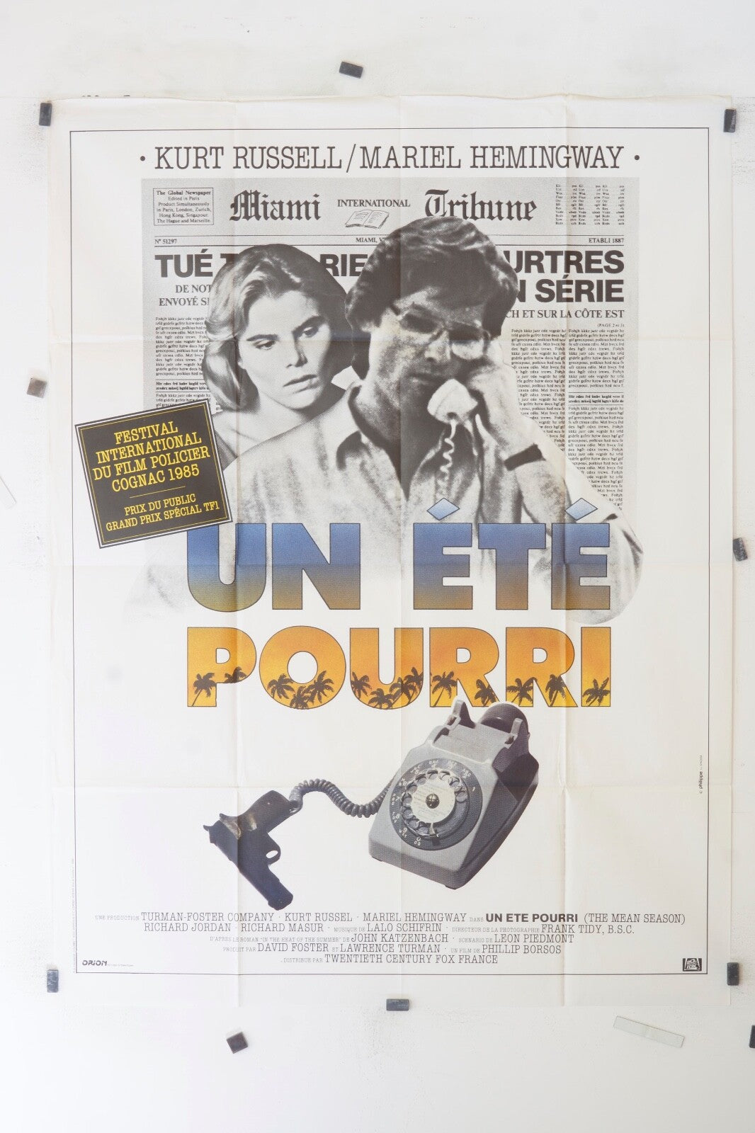 UN ÉTÉ POURRI  KURT RUSSELL MOVIE POSTER ORIGINAL 120x160
