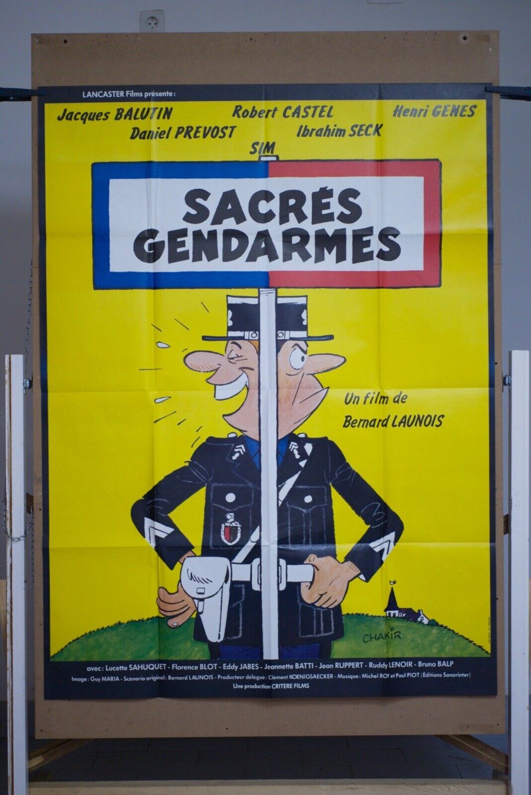 SACRÉS GENDARMES MOVIE POSTER ORIGINAL 120x160 JACQUES BALUTIN