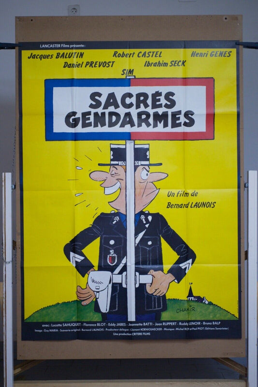 SACRÉS GENDARMES MOVIE POSTER ORIGINAL 120x160 JACQUES BALUTIN
