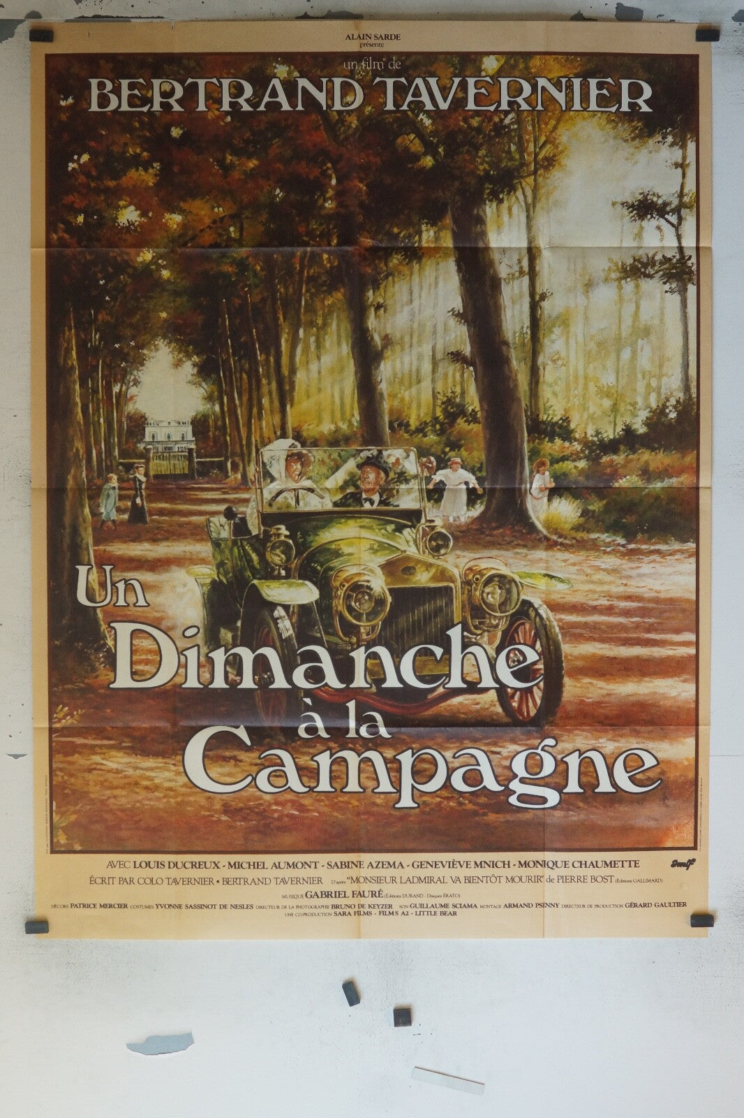 UN DIMANCHE A LA CAMPAGNE MOVIE POSTER ORIGINAL 120x160 BERTRAND TAVERNIER