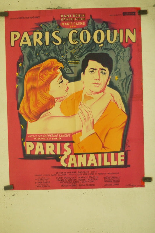 PARIS CANAILLE MOVIE POSTER ORIGINAL (60X80) DANY ROBIN – DANIEL GÉLIN