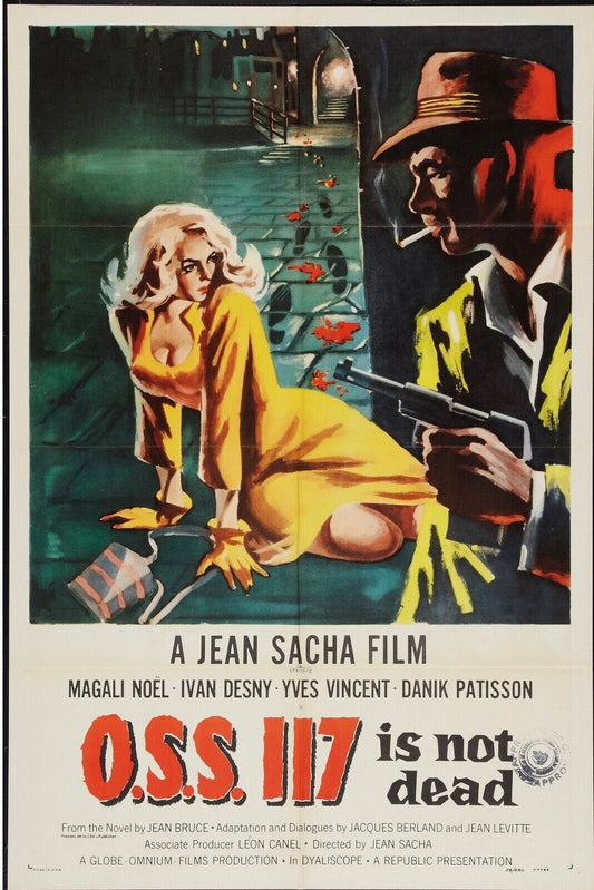 OSS 117 PREND DES VACANCES MOVIE POSTER ORIGINAL 120x160 EDWIGE FEUILLIÈRE