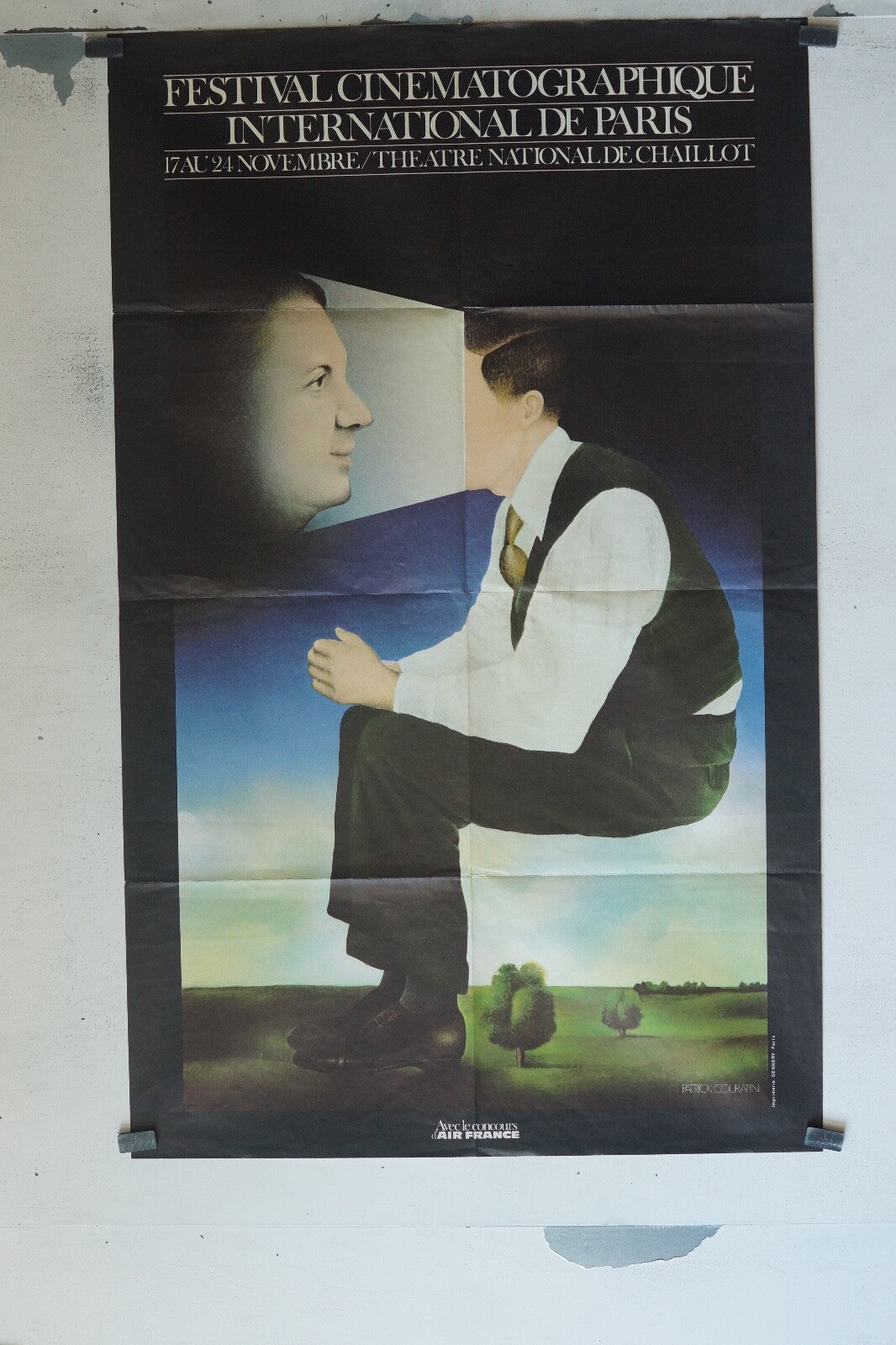 FESTIVAL CINEMATOGRAPHIQUE INTERNATIONAL DE PARIS, ORIGINAL ADVERTISING 70x100