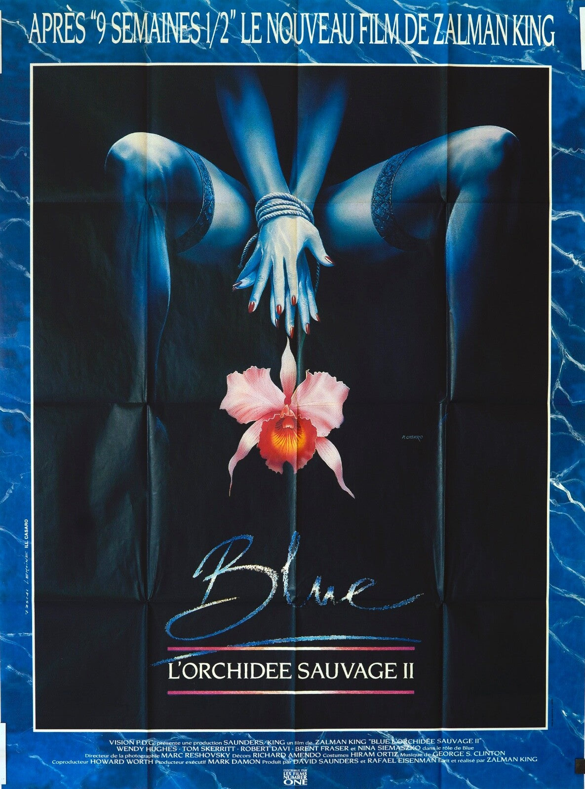 BLUE, L’ORCHIDÉE SAUVAGE, NINA SIEMASZKO MOVIE POSTER ORIGINAL 120x160