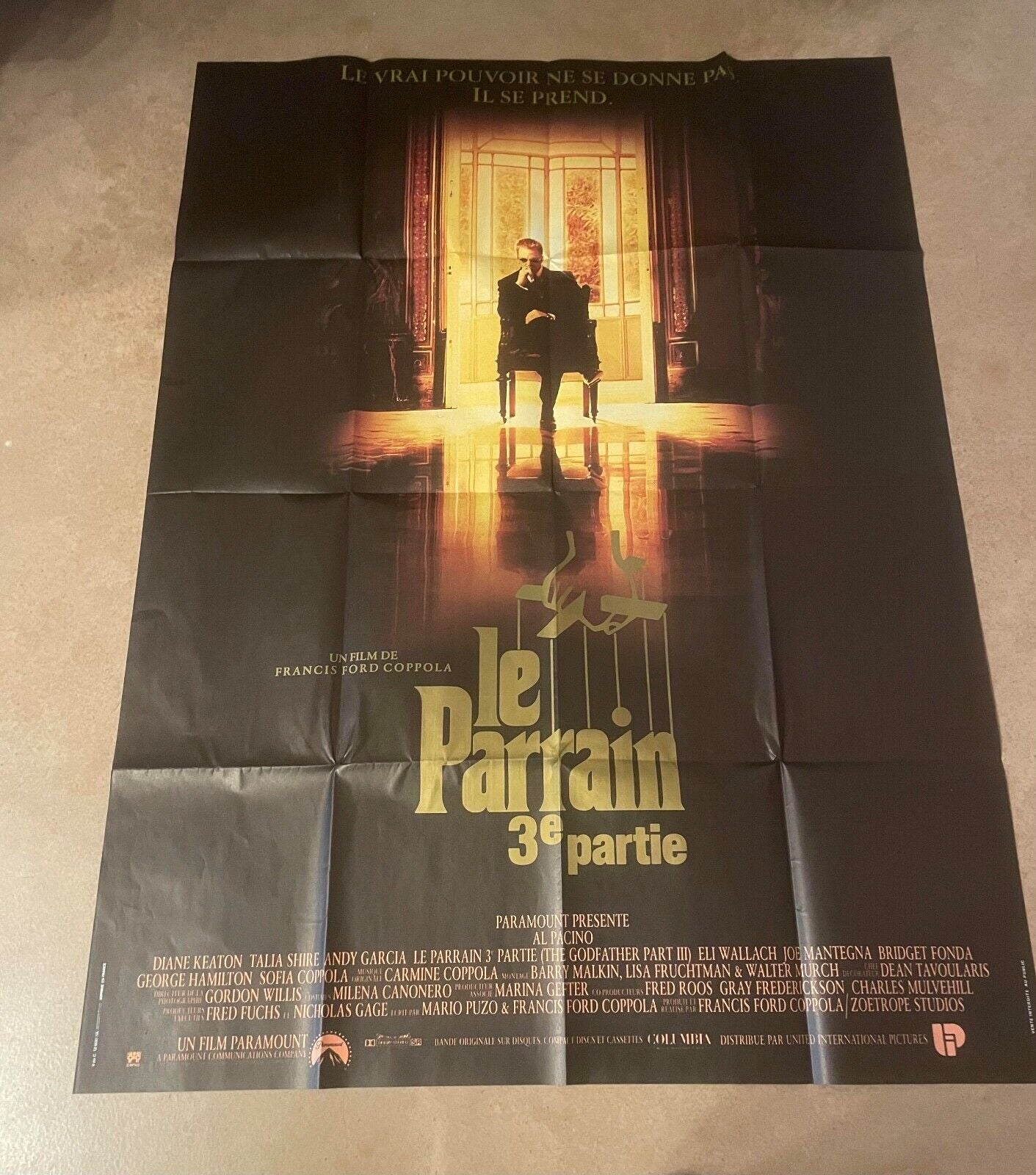 LE PARRAIN 3 EME PARTIE MOVIE POSTER ORIGINAL 120x160 DIANE KEATON