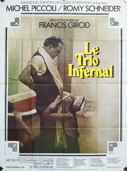 LE TRIO INFERNAL MICHEL PICCOLI MOVIE POSTER ORIGINAL 120x160