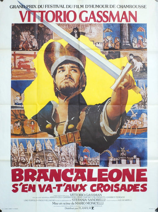 BRANCA LEONE S’EN VA T’AUX CROISADES VITTORIO MOVIE POSTER ORIGINAL 120x160