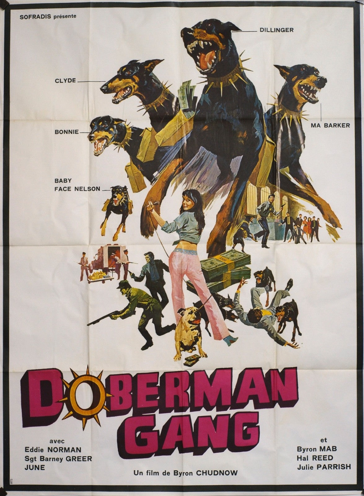 DOBERMAN GANG EDDIE NORMAN movie poster ORIGINAL 120x160