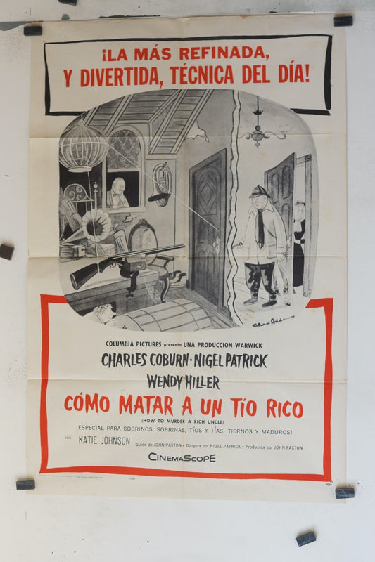 COMO MATAR A UN TIO RICO (70X100) ORIGINAL MOVIE POSTER CHARLES COBURN – NIGEL