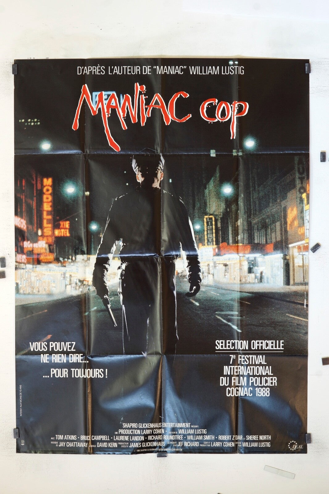 MANIAC COP TOM ATKINS  ORIGINAL MOVIE POSTER 120x160
