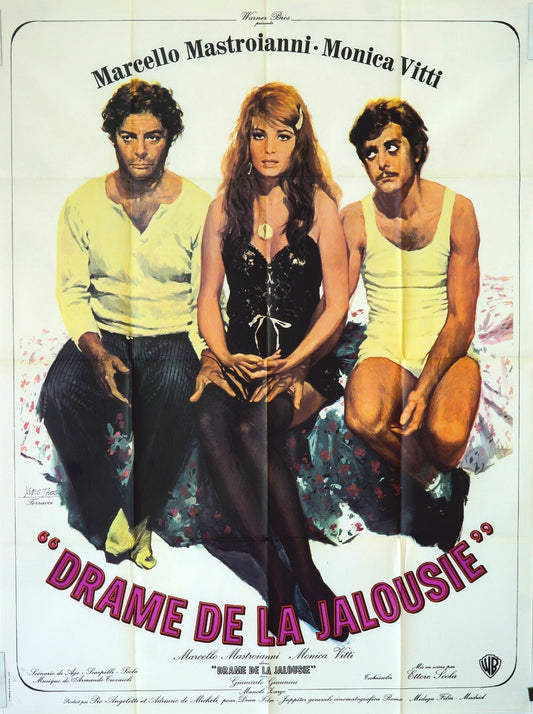 DRAME DE LA JALOUSIE MOVIE POSTER ORIGINAL 120x160 MARCELLO MASTROIANNI