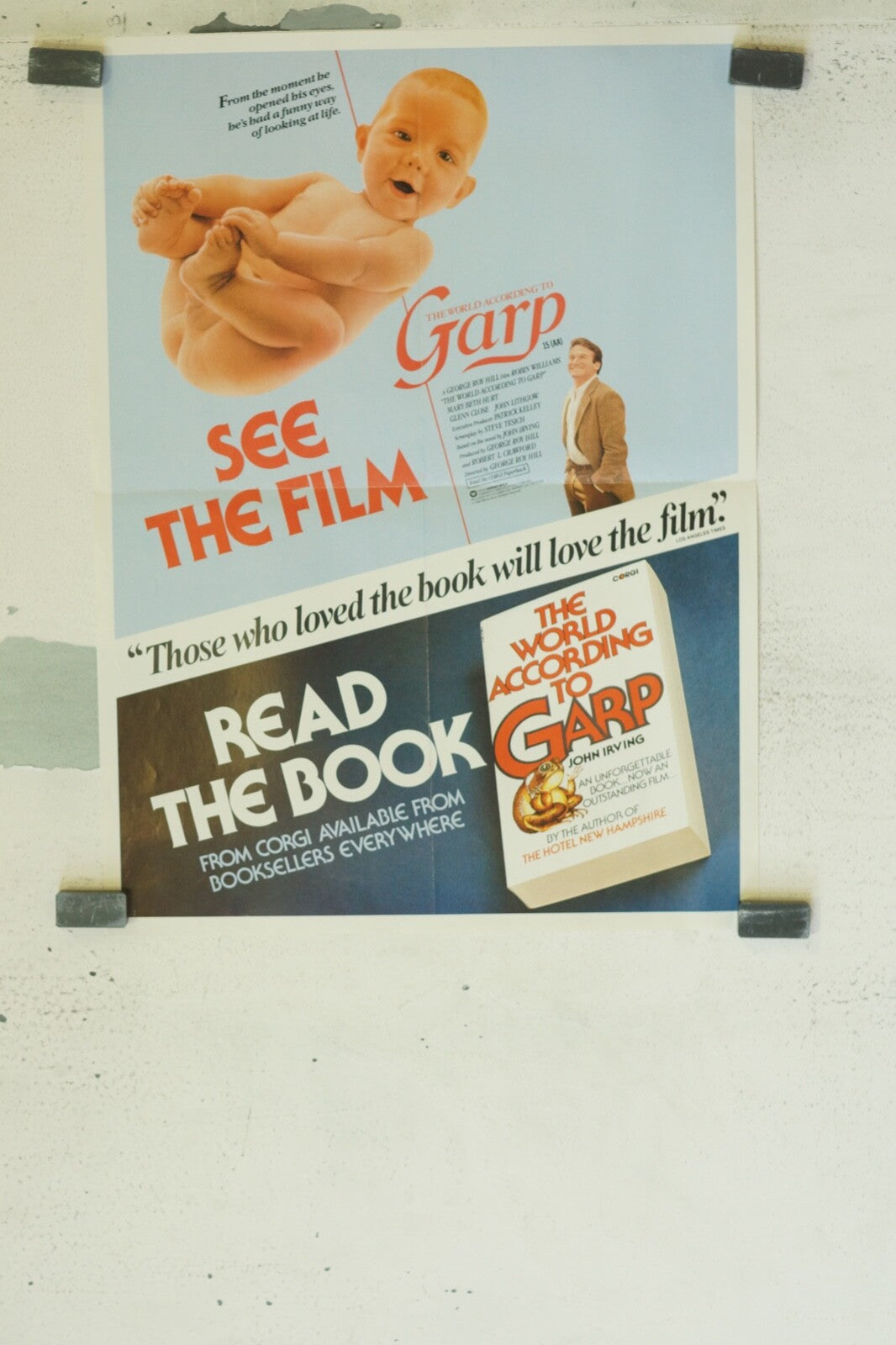 THE WORLD ACCORDING TO GARP ORIGINAL, MOVIE POSTER (40X60), Robin Williams