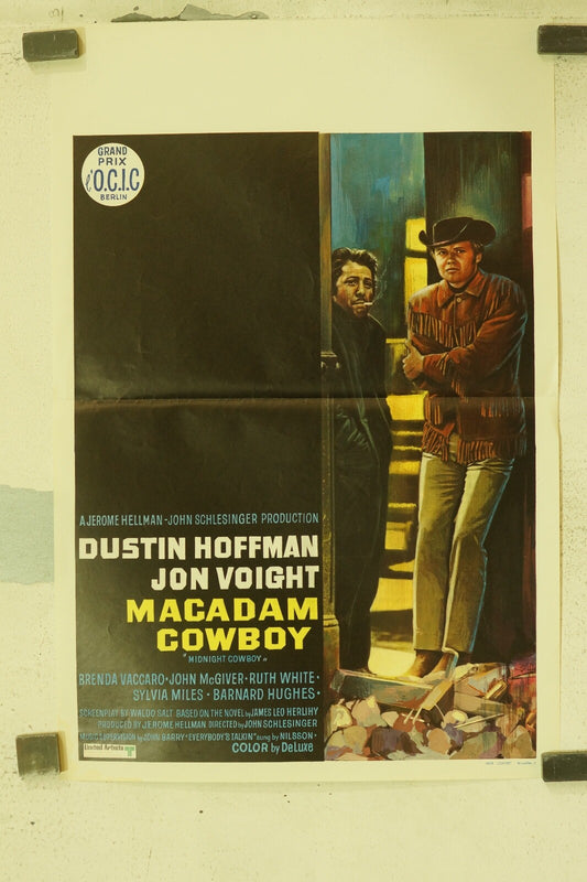 MACADAM COW BOY (BELGIAN POSTER) ORIGINAL 36x53 DUSTIN HOFFMAN, JON VOIGHT