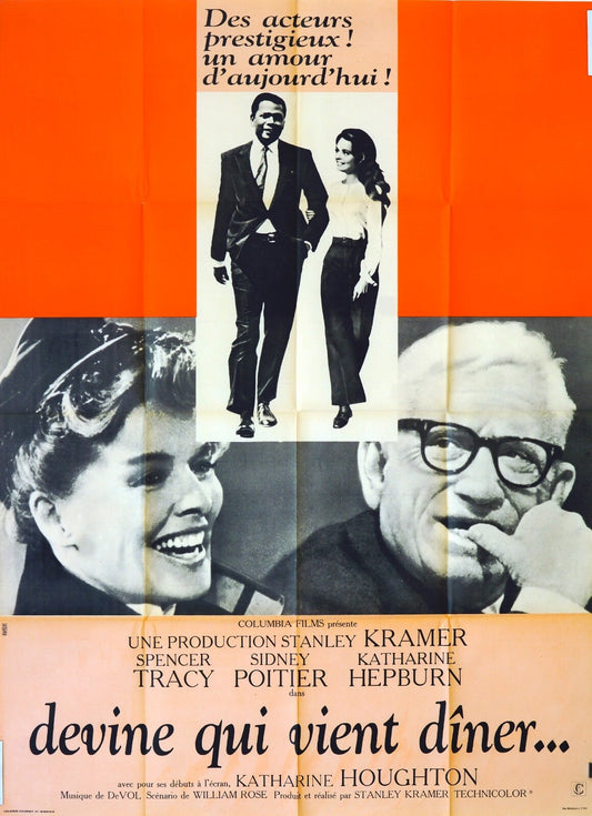 DEVINE QUI VIENT DÎNER… MOVIE POSTER ORIGINAL 120x160 KATHARINE HEPBURN
